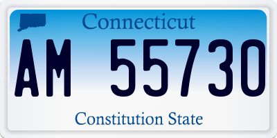 CT license plate AM55730