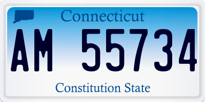 CT license plate AM55734