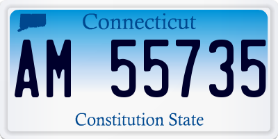 CT license plate AM55735