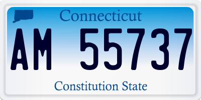 CT license plate AM55737
