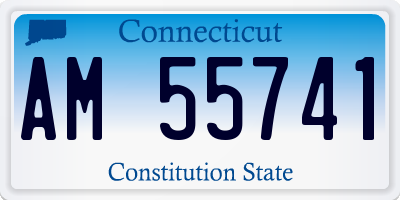 CT license plate AM55741