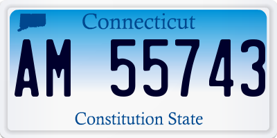 CT license plate AM55743