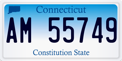 CT license plate AM55749