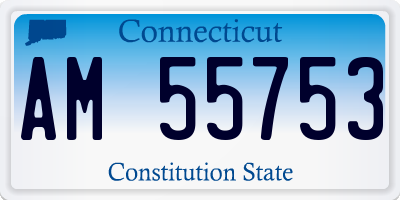 CT license plate AM55753