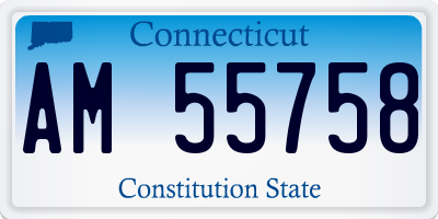 CT license plate AM55758