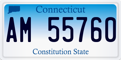 CT license plate AM55760