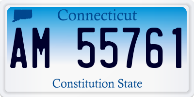 CT license plate AM55761