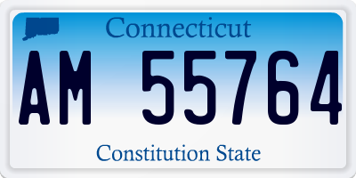 CT license plate AM55764