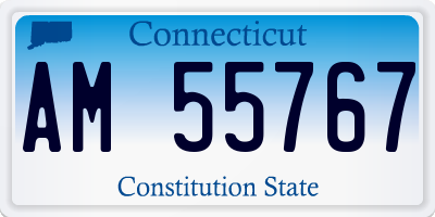 CT license plate AM55767