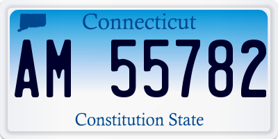 CT license plate AM55782