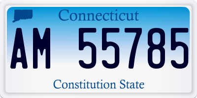 CT license plate AM55785