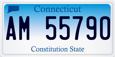 CT license plate AM55790
