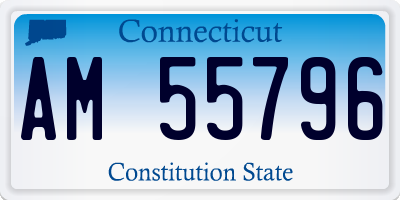 CT license plate AM55796