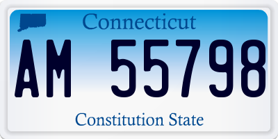 CT license plate AM55798