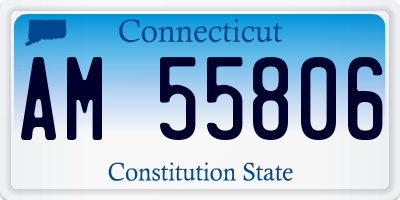 CT license plate AM55806