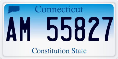 CT license plate AM55827