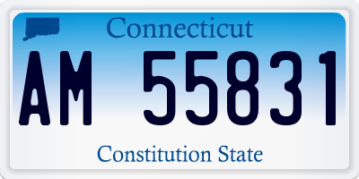 CT license plate AM55831
