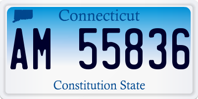 CT license plate AM55836