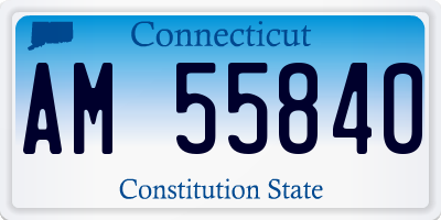 CT license plate AM55840