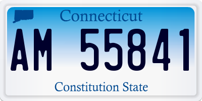 CT license plate AM55841