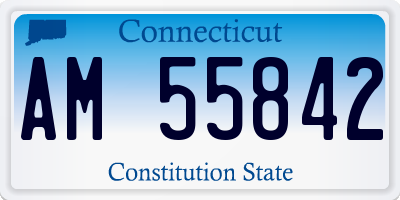 CT license plate AM55842