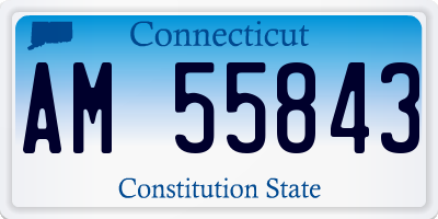 CT license plate AM55843