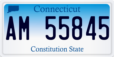 CT license plate AM55845
