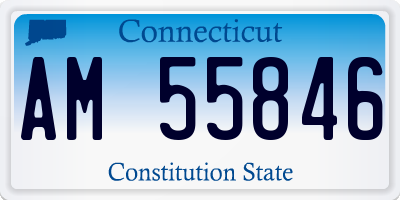 CT license plate AM55846
