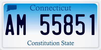 CT license plate AM55851