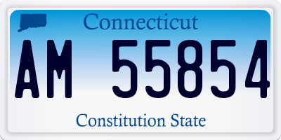 CT license plate AM55854