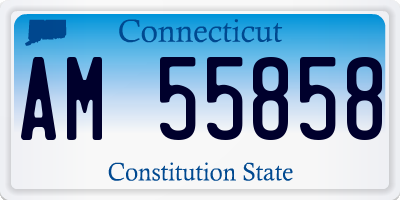 CT license plate AM55858