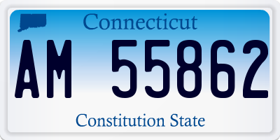 CT license plate AM55862