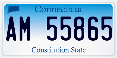 CT license plate AM55865