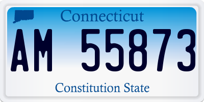 CT license plate AM55873