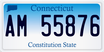 CT license plate AM55876
