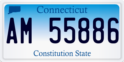 CT license plate AM55886