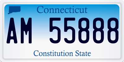 CT license plate AM55888