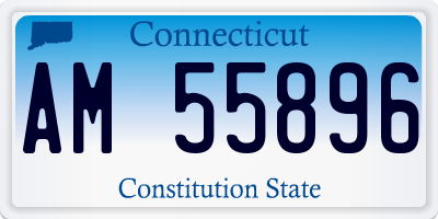 CT license plate AM55896