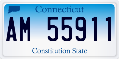 CT license plate AM55911
