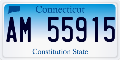 CT license plate AM55915