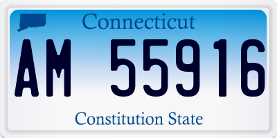 CT license plate AM55916