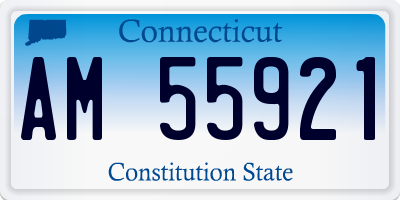 CT license plate AM55921
