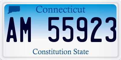 CT license plate AM55923