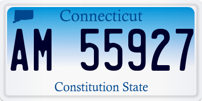 CT license plate AM55927