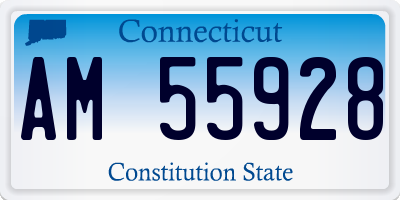 CT license plate AM55928