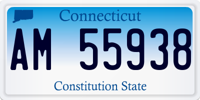 CT license plate AM55938