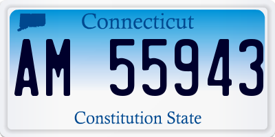 CT license plate AM55943