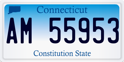 CT license plate AM55953