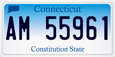 CT license plate AM55961