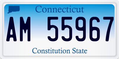 CT license plate AM55967